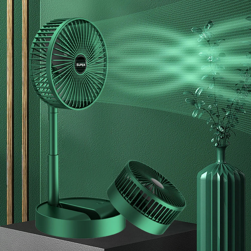 Portable Rechargeable Table Fan  | 3 Speeds Adjustable Height